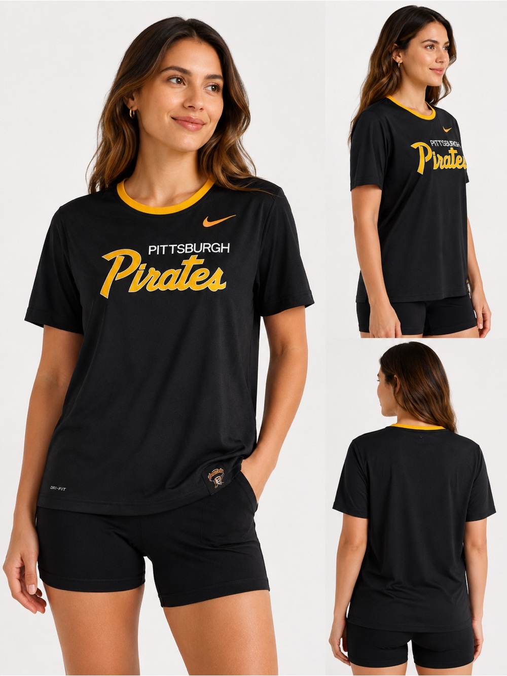Nike Pittsburgh Pirates Dri-FIT MLB Black Gold T-Shirt Men’s